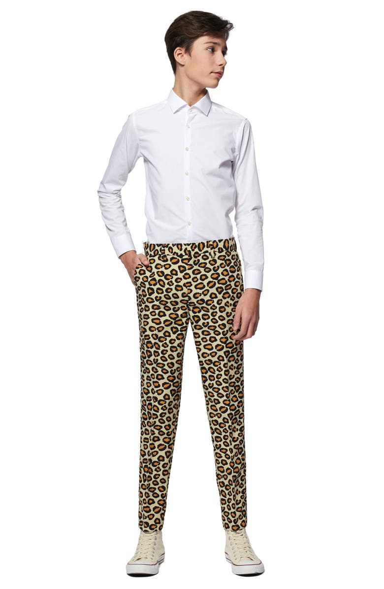 OppoSuits Kids' The Jag Two-Piece Suit with Tie, Alternate, color, Leopard