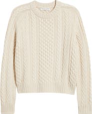 Johnstons of Elgin Aran Cable Knit Cashmere Sweater