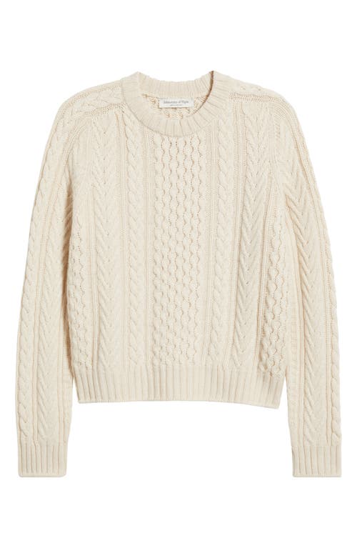 Johnstons Of Elgin Aran Cable Knit Cashmere Sweater In Neutral
