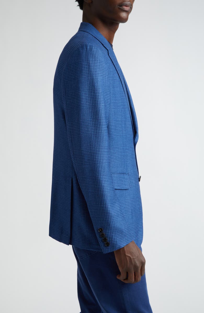 ZEGNA Glen Plaid Cashmere Blend Sport Coat, Alternate, color, Blue