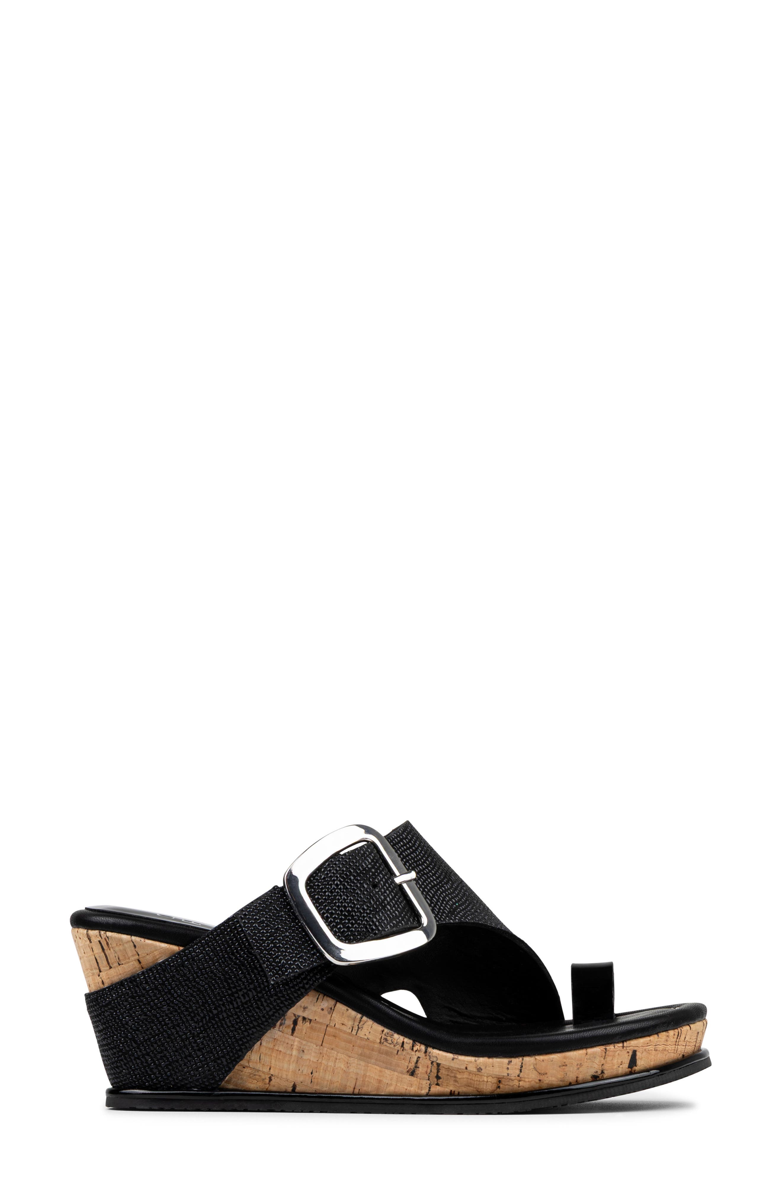 Donald Pliner Gyer Buckle Sandal, Alternate, color, Black