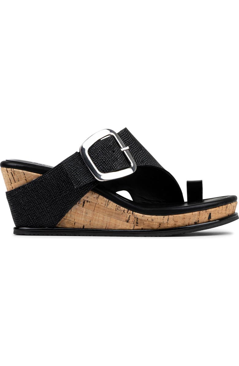 Donald Pliner Gyer Buckle Sandal, Alternate, color, Black