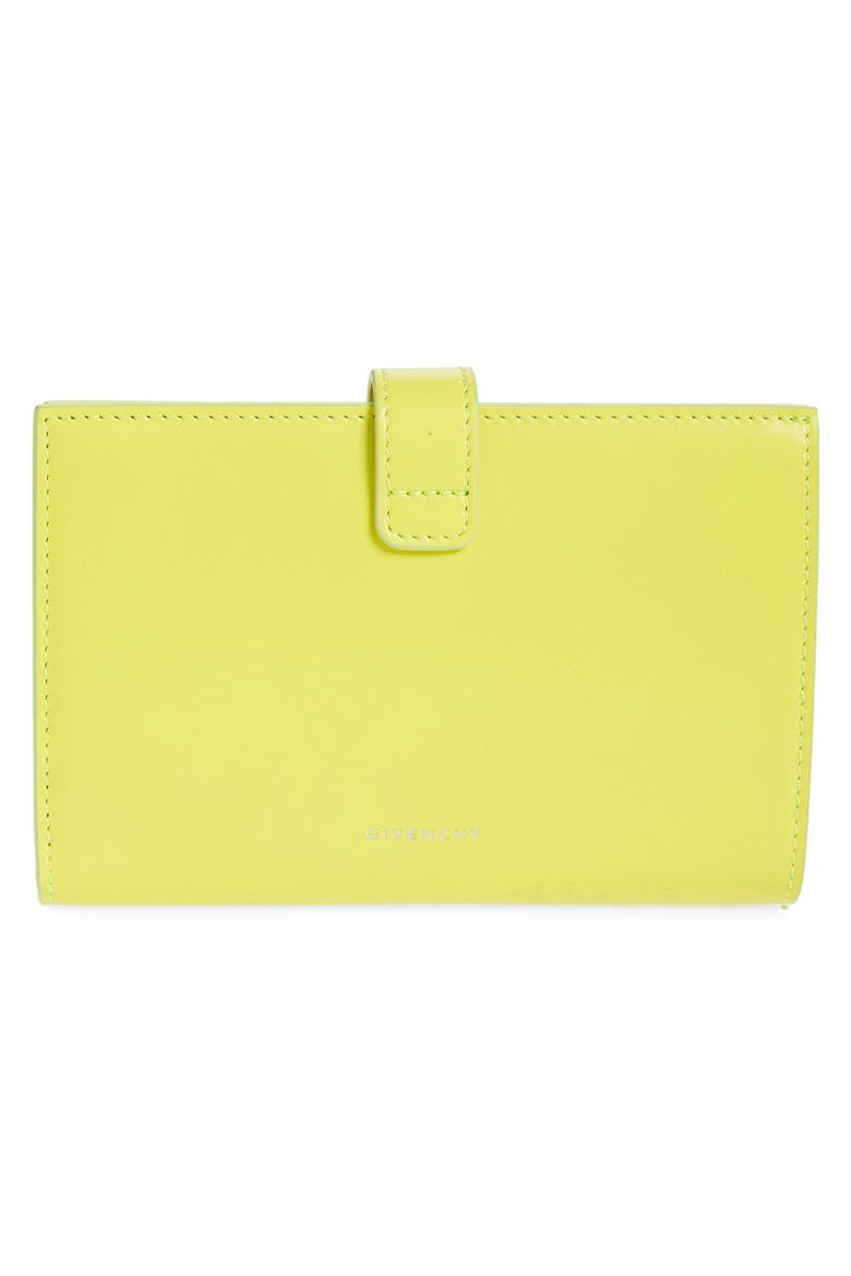 Medium 4G Leather Bifold Wallet, Alternate, color, FLUO YELLOW