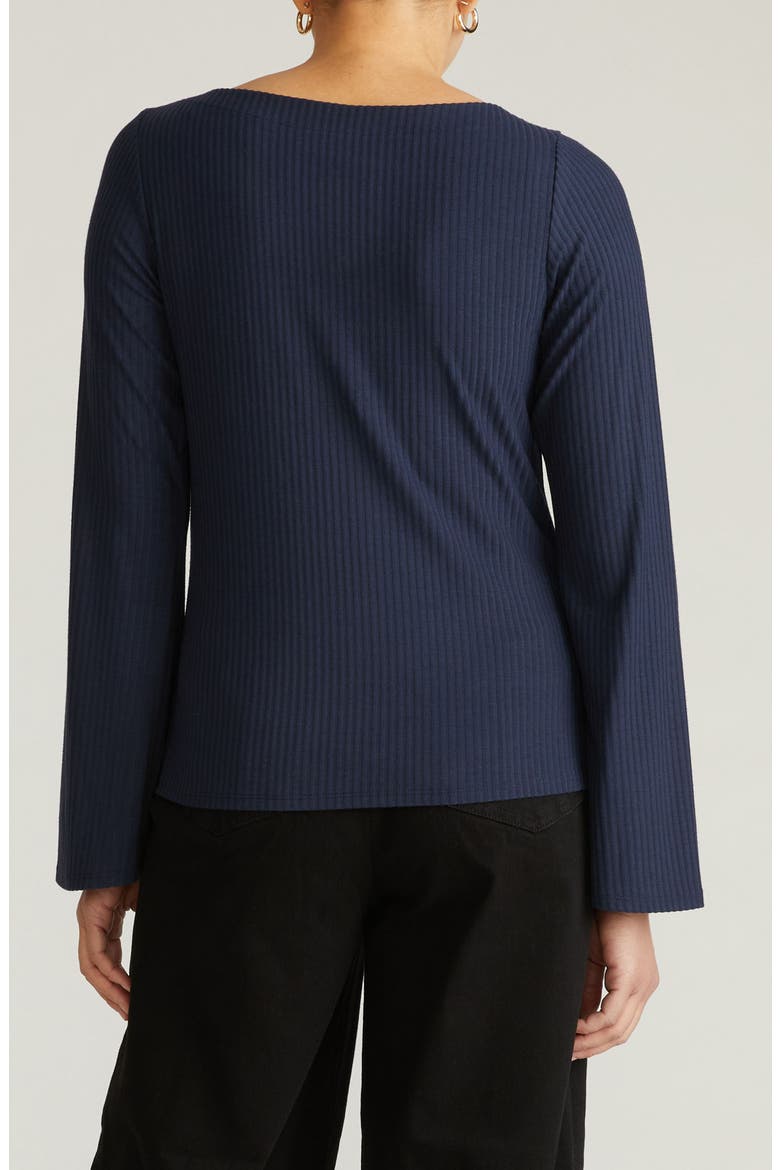 Yasmine Rib Bell Sleeve Sweater, Alternate, color, MIDNIGHT BLUE