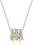 Lafonn Pavé Simulated Diamond Rondelle Charm Necklace