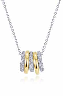 Pavé Simulated Diamond Rondelle Charm Necklace
