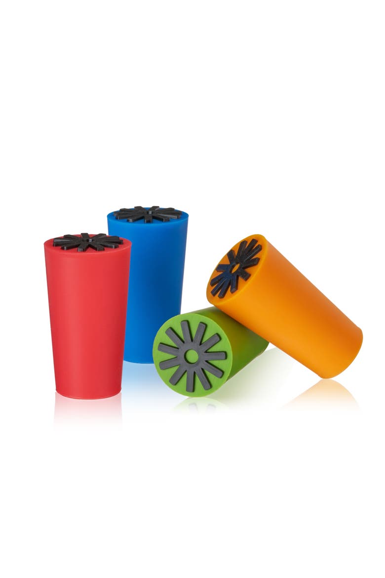 Starburst Silicone Bottle Stoppers, Alternate, color, Multicolor