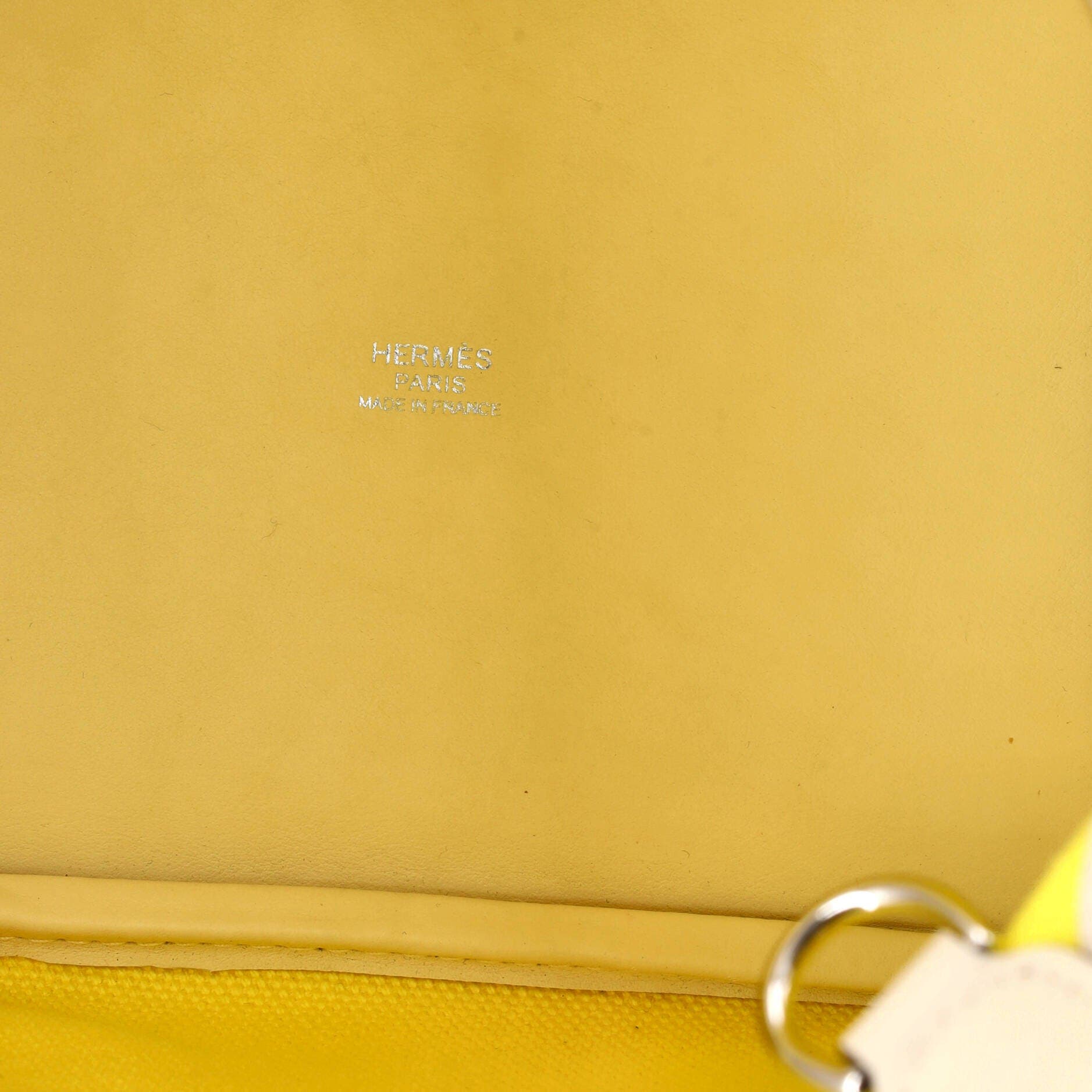 Pre-Owned Hermes Cargo Picotin Lock Bag Canvas and Swift PM, Alternate, color, Lime/Nata