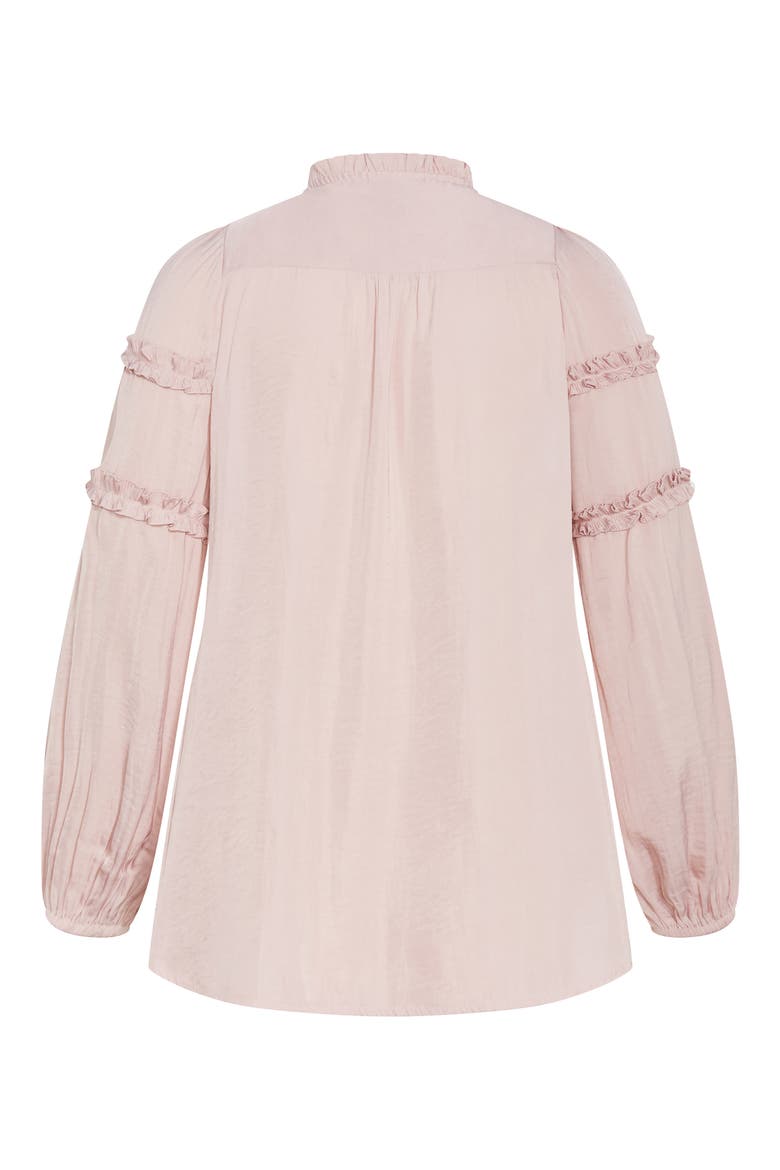 Ruffle Puff Sleeve<br />Peasant Blouse, Alternate, color, CUPCAKE