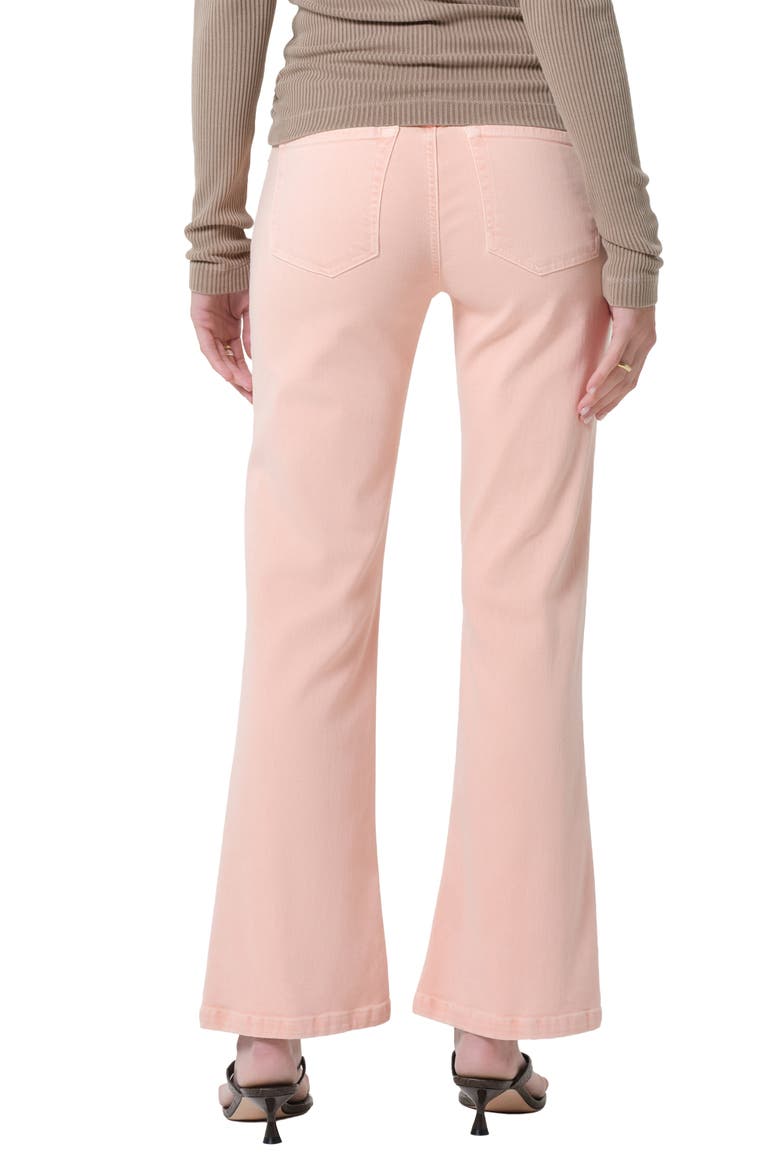 Goldie Mid Rise Kick Flare Jeans, Alternate, color, MELON CREME MD