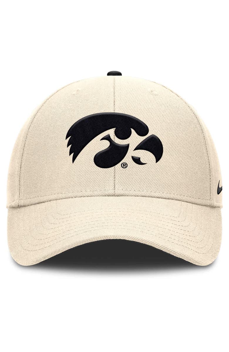 Nike Men's Nike Natural Iowa Hawkeyes Rise Primetime Performance Trucker Adjustable Hat, Alternate, color, Natural