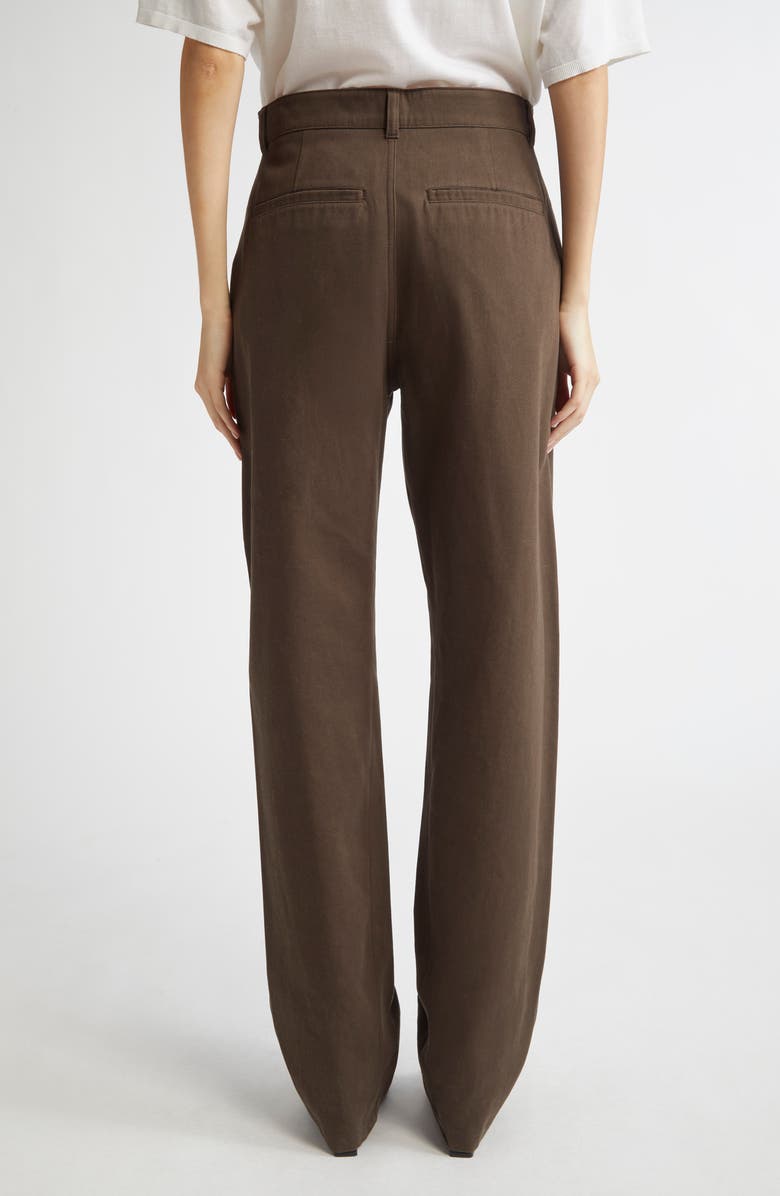 TOTEME Twisted Tailored Organic Cotton Trousers, Alternate, color, Pepper