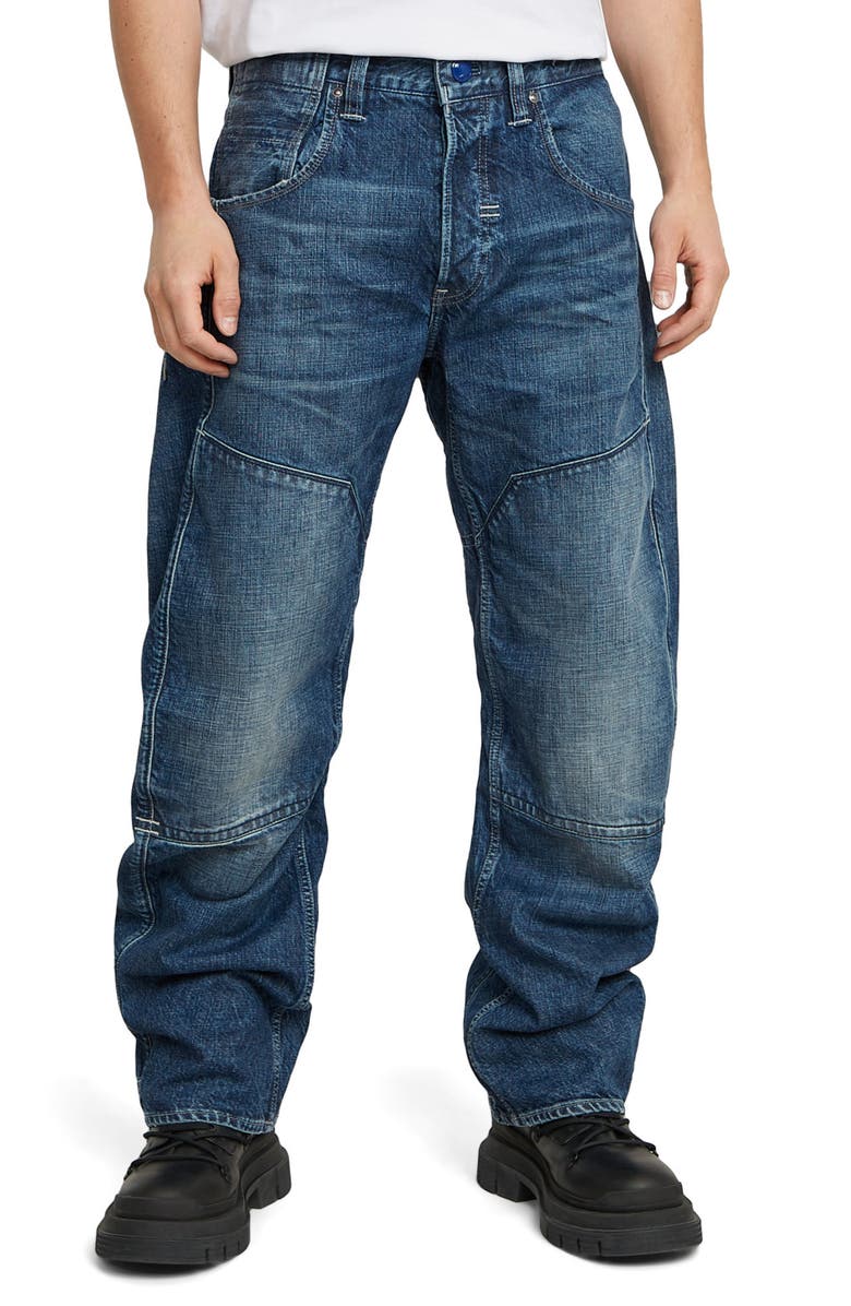 G-STAR Origins Bend 3D Loose Fit Jeans, Main, color, Worn In Blue Creek