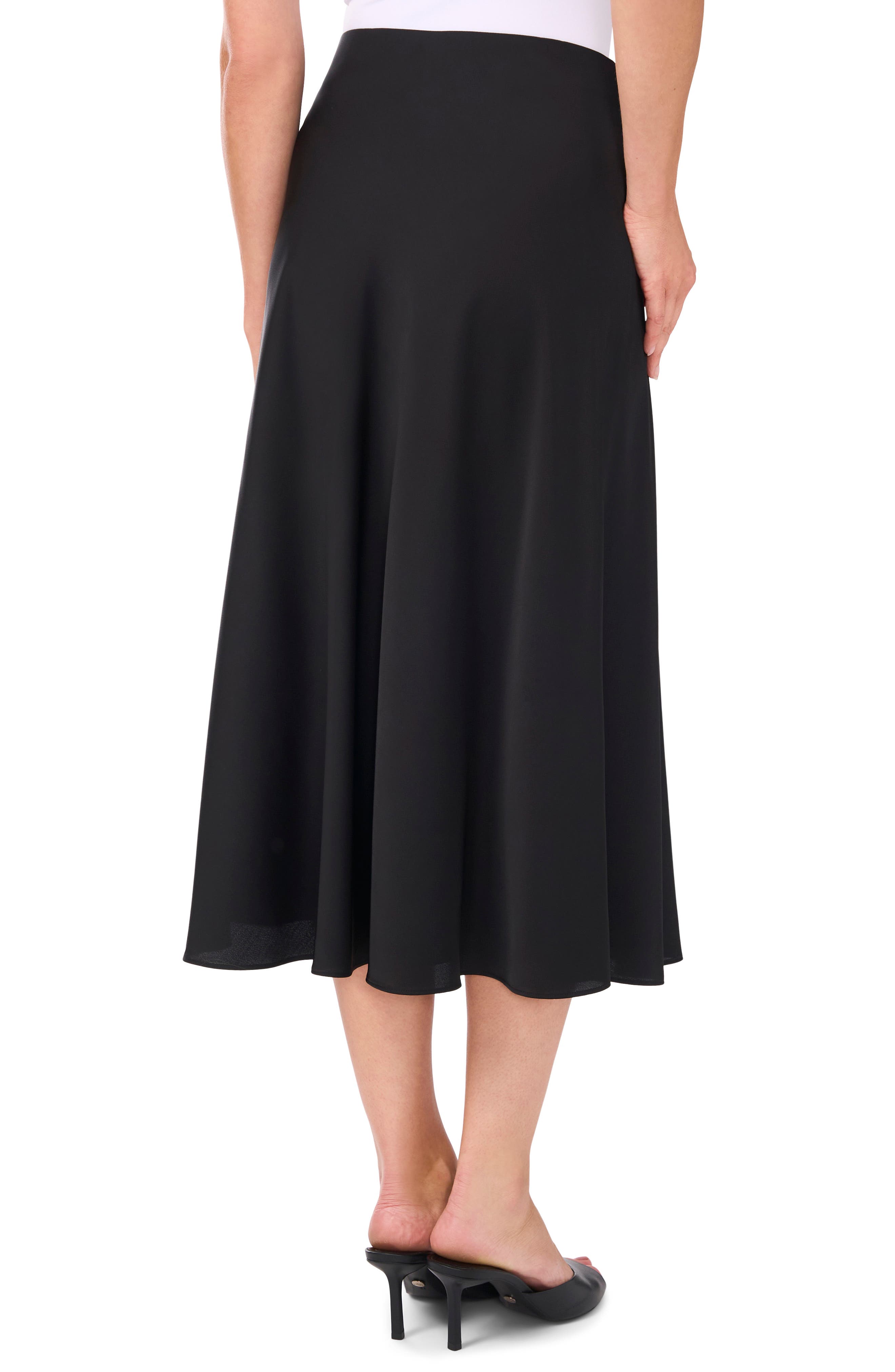 Bias Cut Satin Midi Skirt - image 2