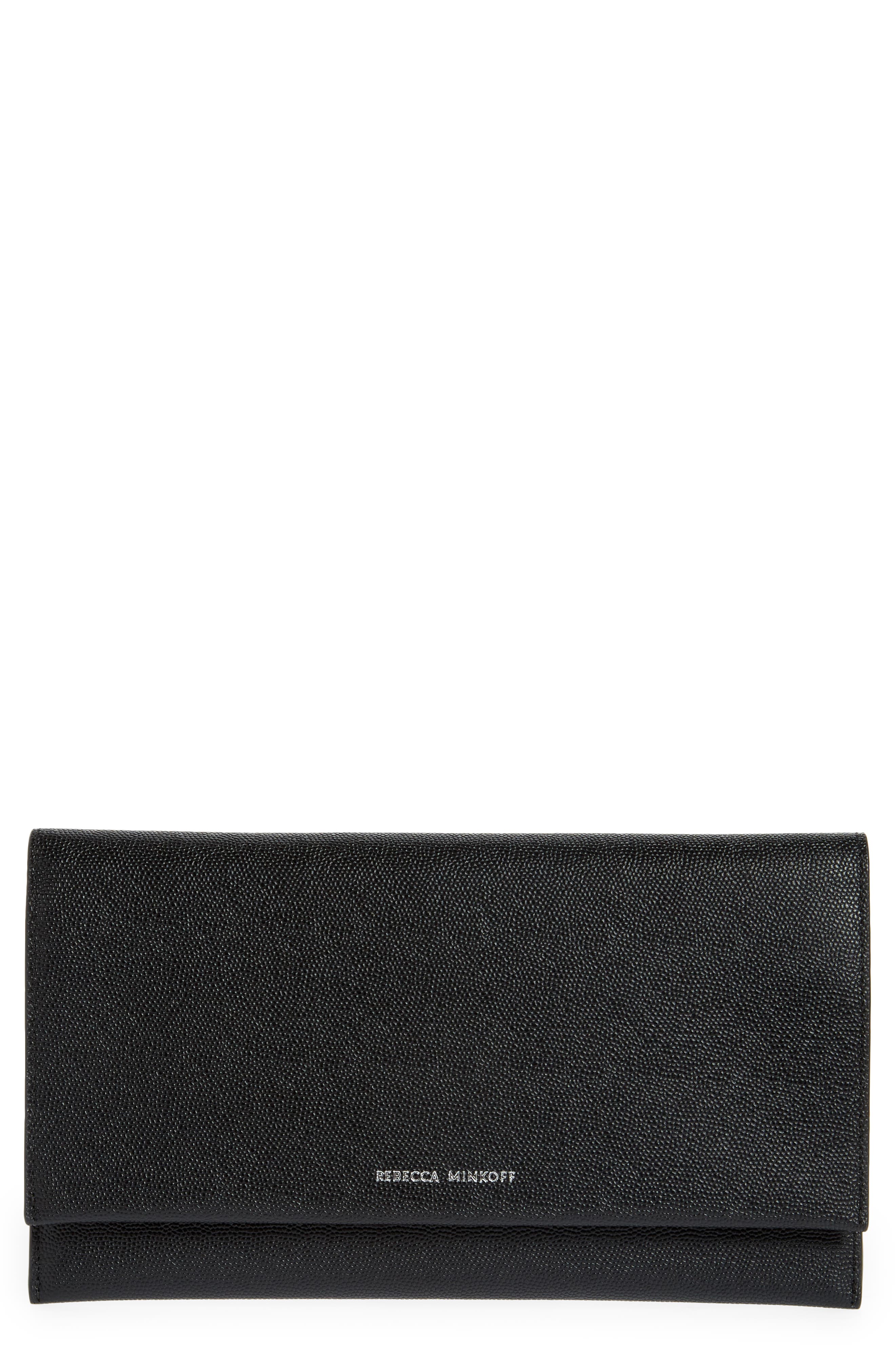 Rebecca Minkoff Leather Wallet Clutch, Main, color, 