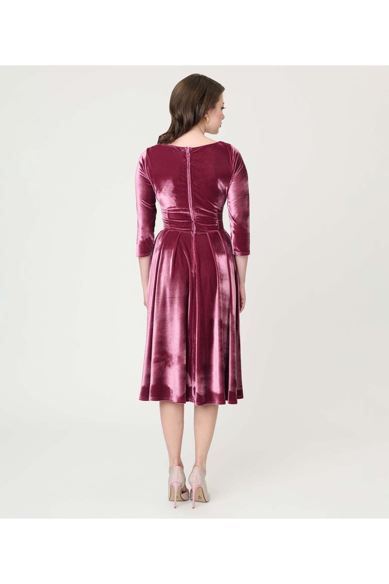 1950s Front Twist Swing Dress, Alternate, color, Mauve Pink