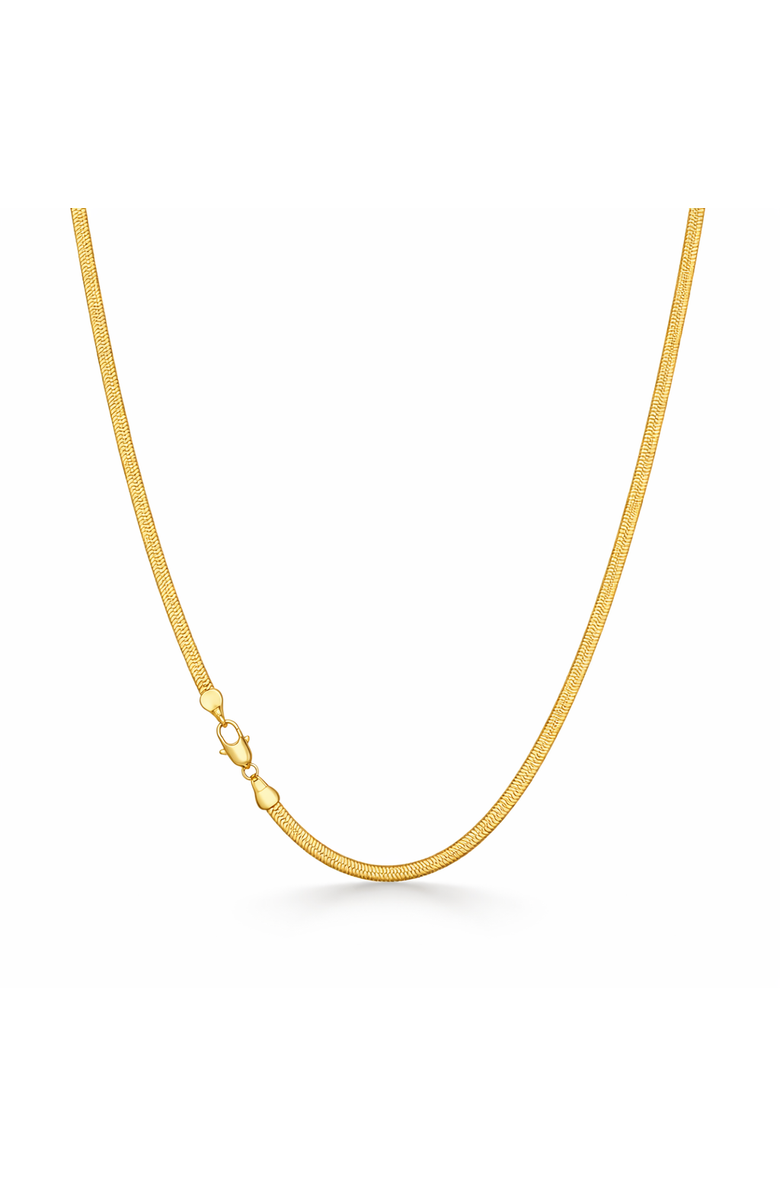 Donatello Gian Gold-Plated Sterling Silver 3MM Herringbone Necklace, Main, color, Gold