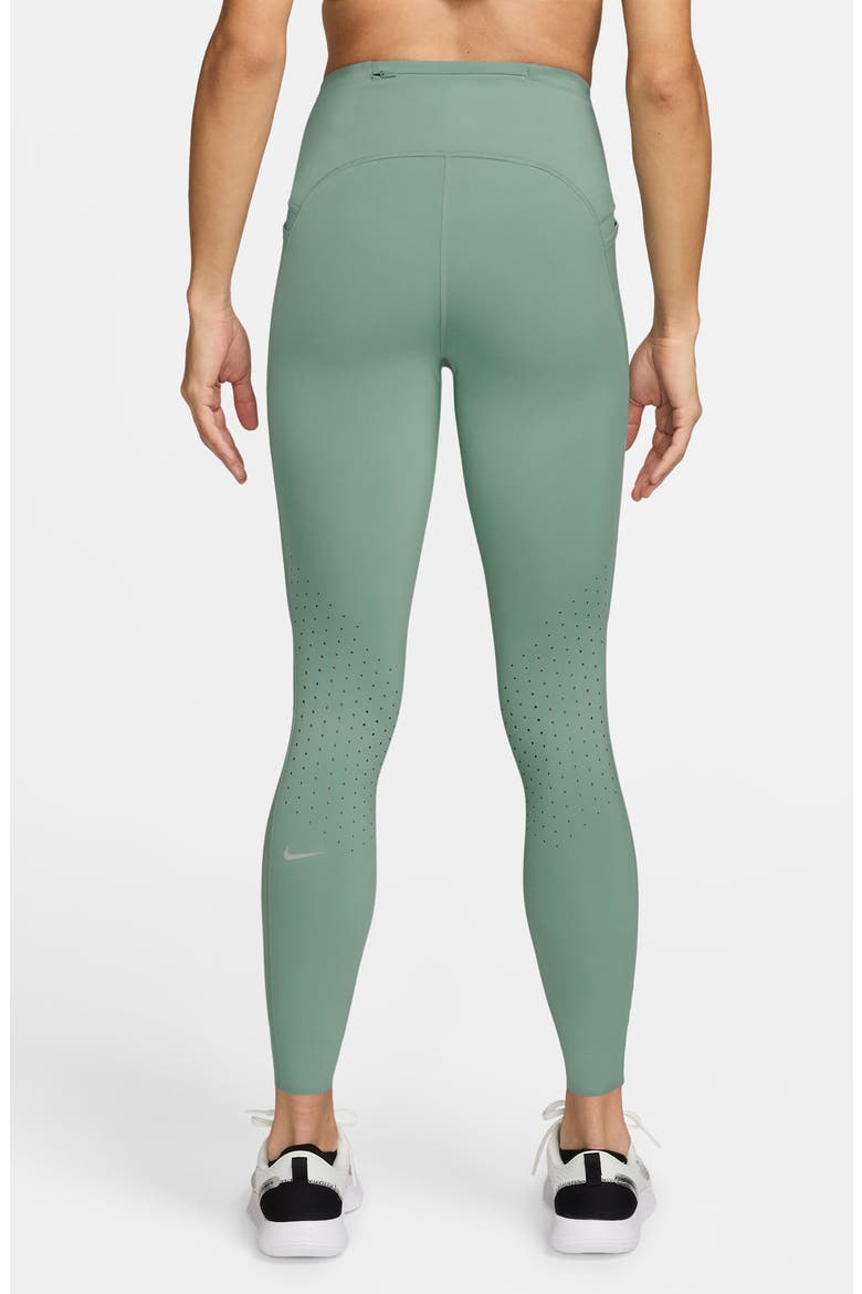 Swift High-Waisted Pocket 7/8 Running Leggings, Alternate, color, STEAM/ REFLECTIVE SILV