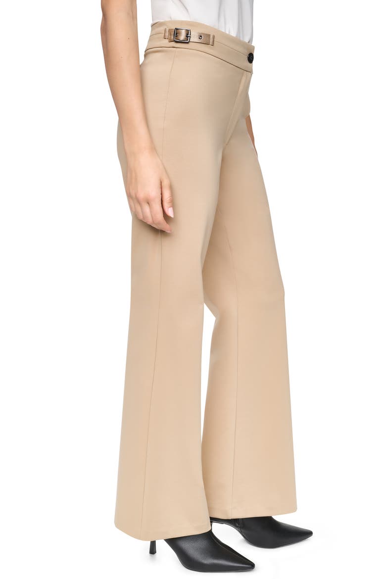 Soho Fit & Flare Ponte Pants, Alternate, color, TRAVERTINE