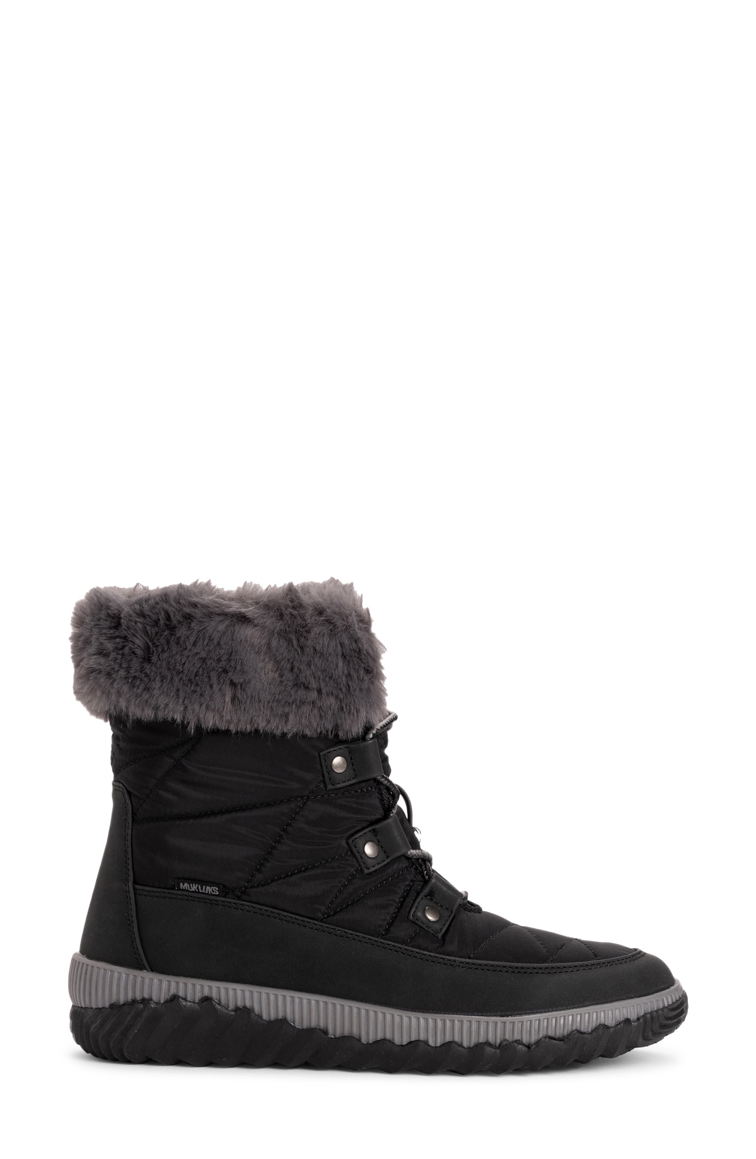 MUK LUKS Winnie Waverly Boot with Faux Fur Trim, Alternate, color, 