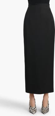 Khaite Winton Double Face Satin Pencil Skirt