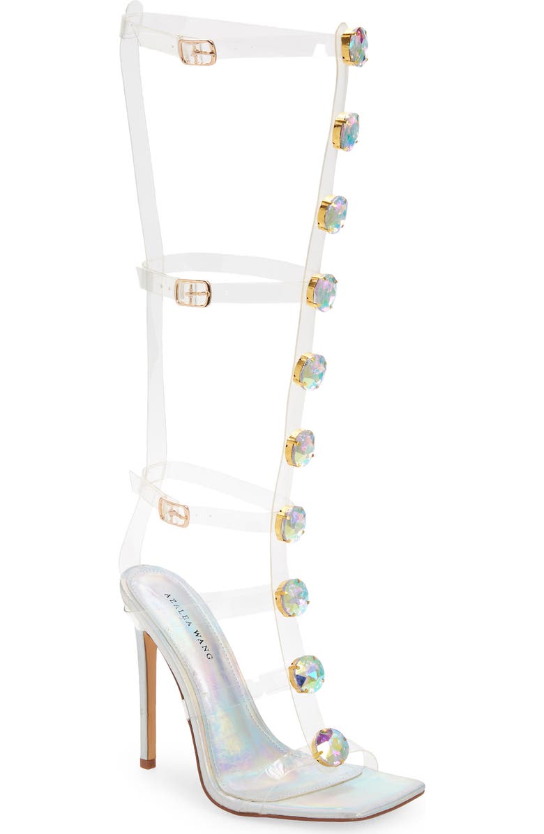 AZALEA WANG Esme Strappy Cage Sandal, Main, color,