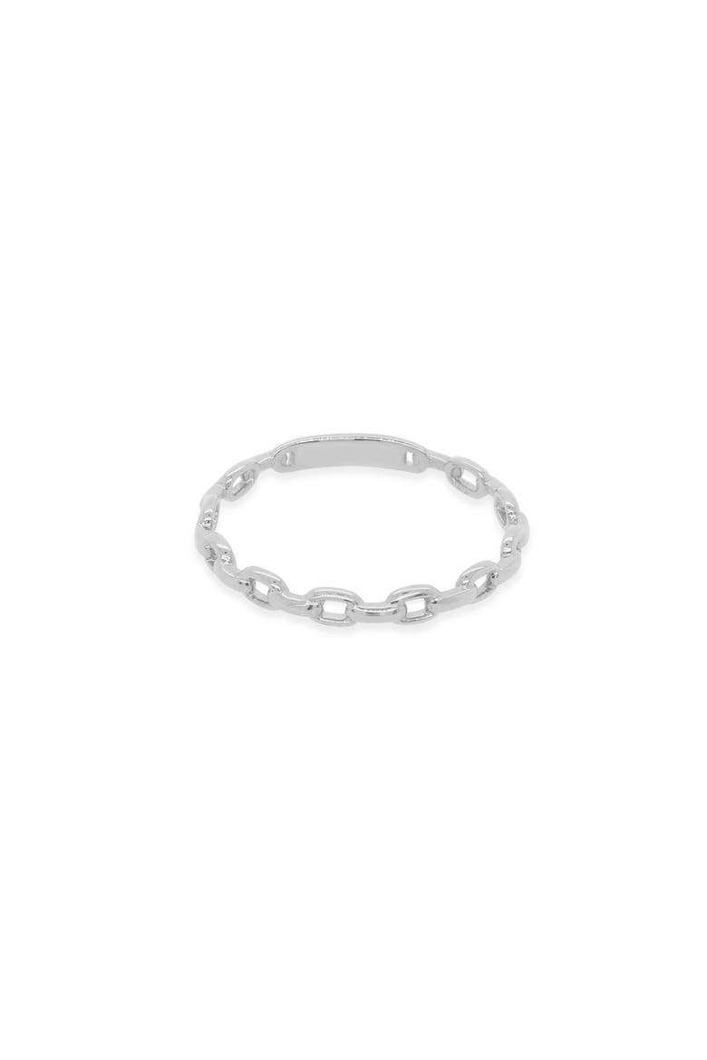Oval Link Ring, Alternate, color, White Gold