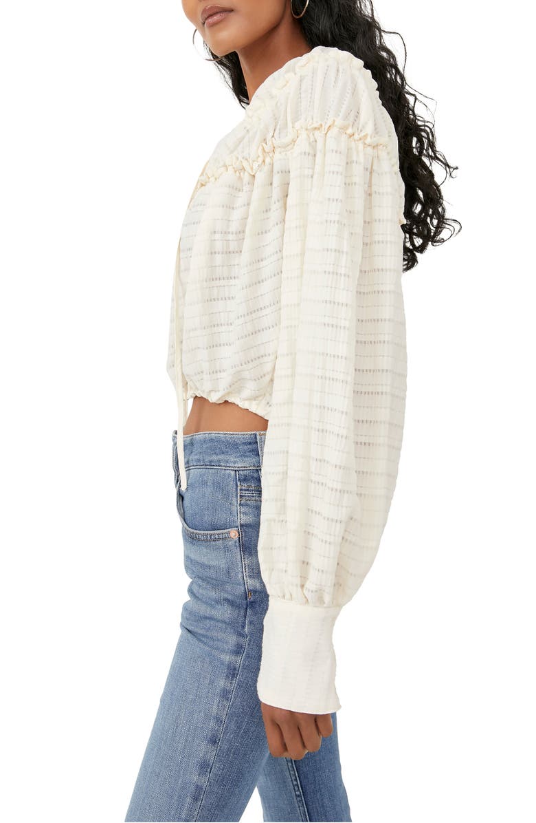 Free People Hailey Crop Long Sleeve Blouse, Alternate, color,