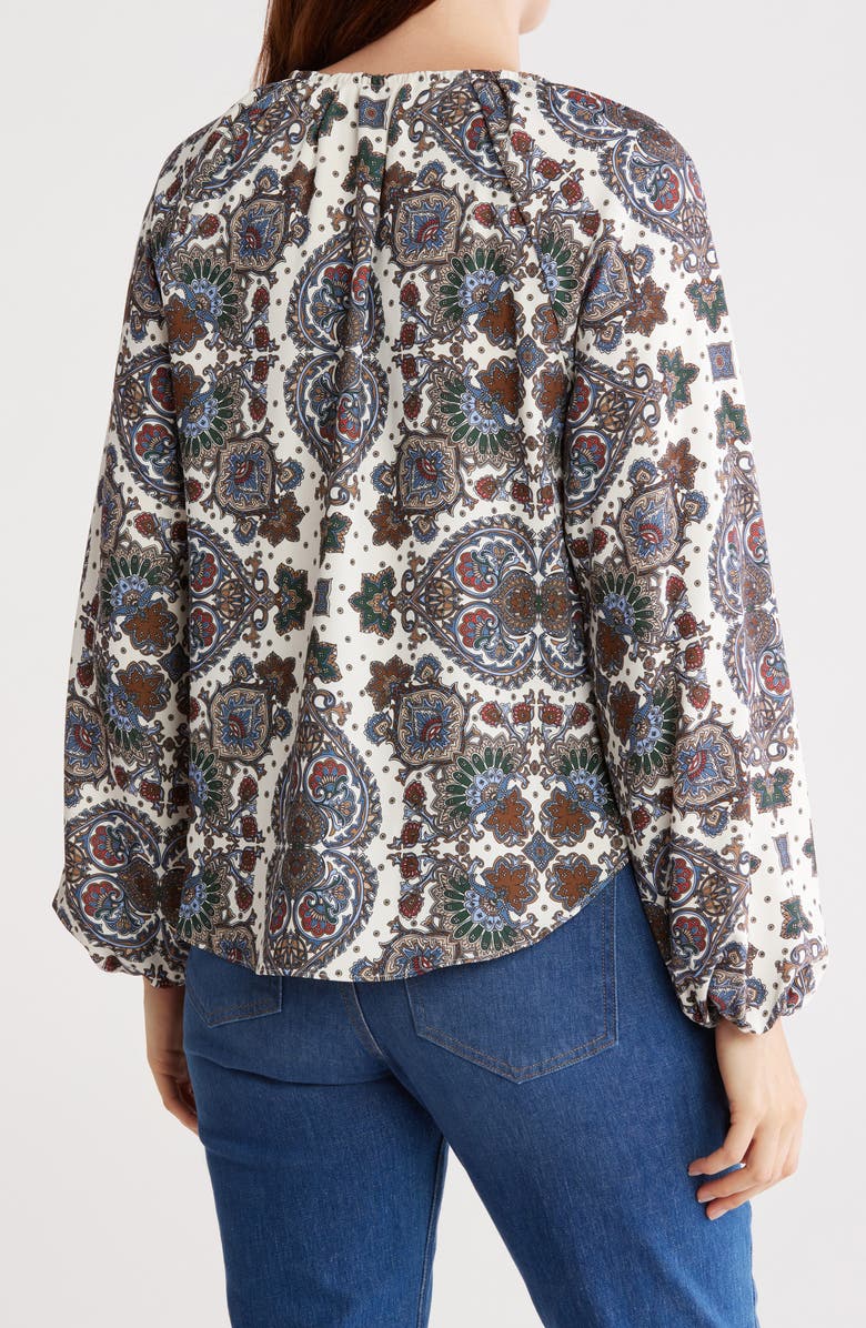 Veronica Beard Solay Top, Alternate, color, Off White Multi