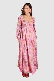 Coast Printed Fit & Flare Maxi Dress