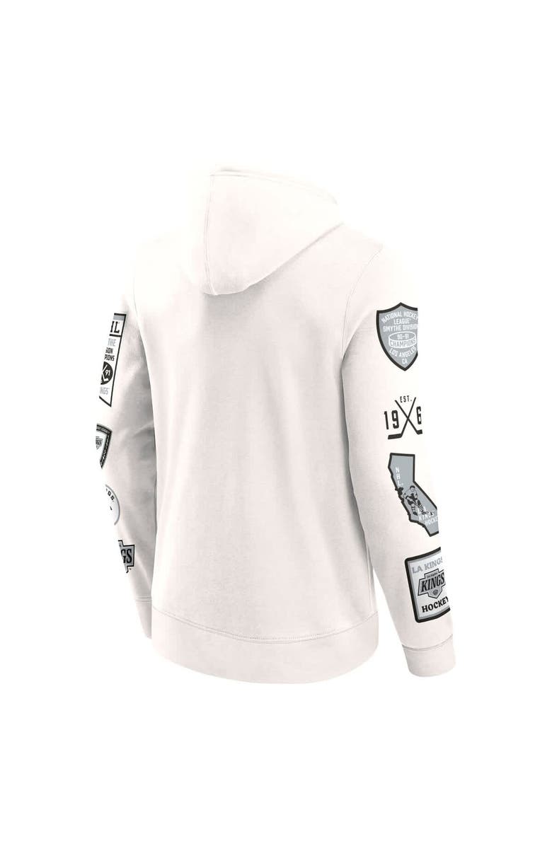 FANATICS Men's Fanatics White Los Angeles Kings Letterman Fleece Pullover Hoodie, Alternate, color, 