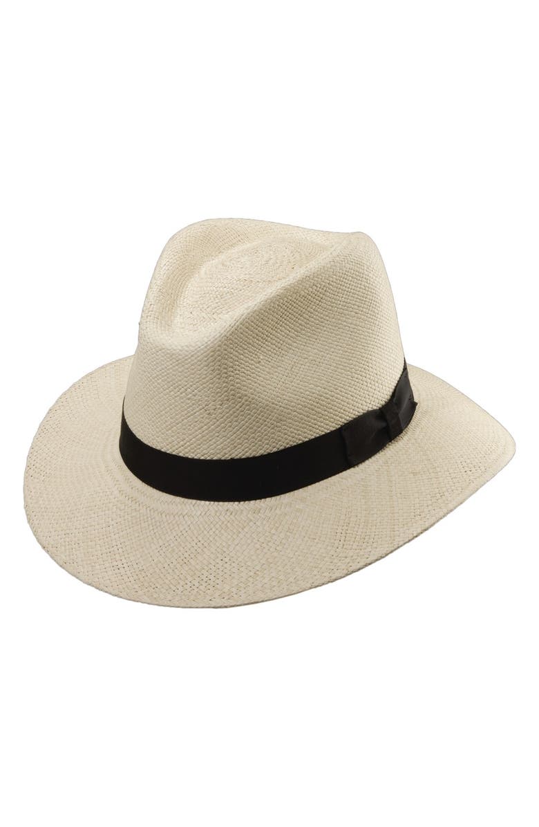 Scala Panama Straw Safari Hat, Main, color,