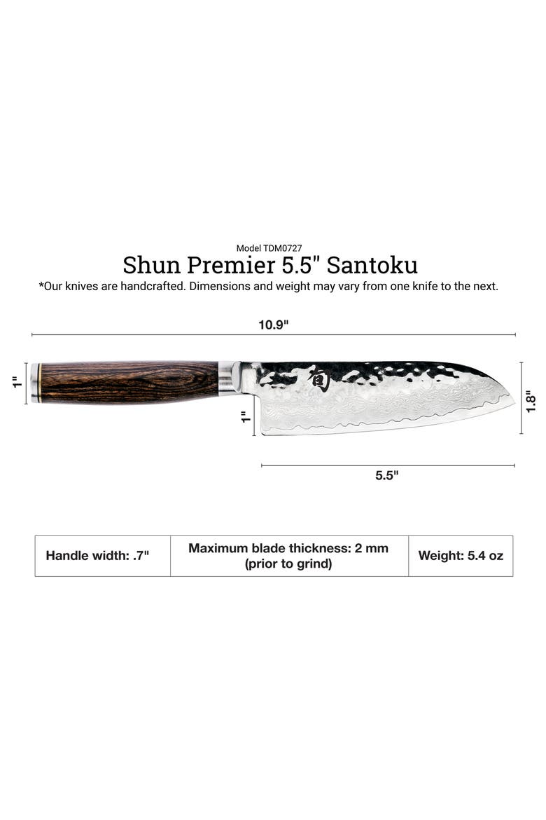 PREMIER SANTOKU 5.5, Alternate, color, BROWN