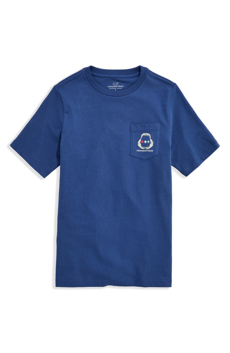 vineyard vines Kids' Fourth of Jaw-ly Pocket Graphic T-Shirt, Main, color, Moonshine