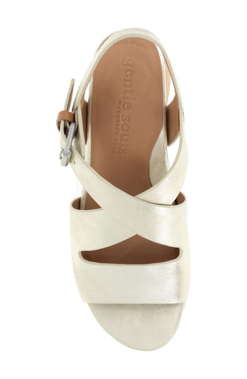 Gentle Souls Mela Crisscross Sandal In White