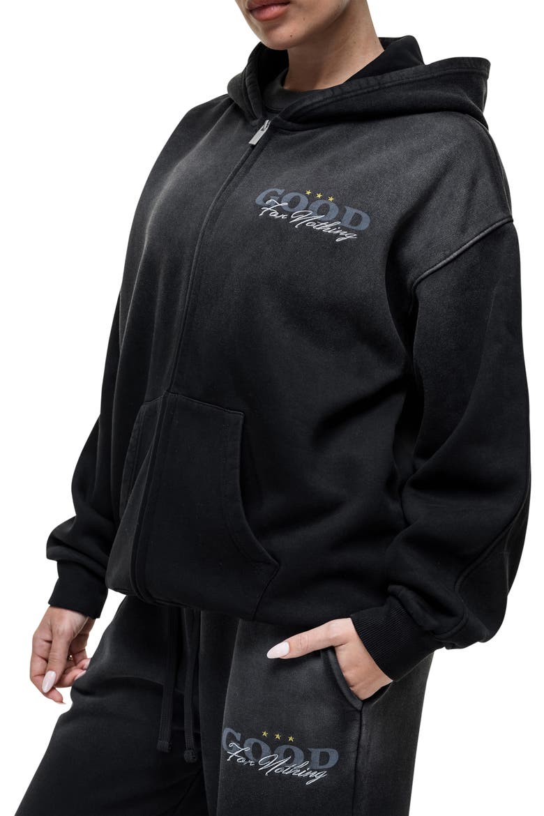 Alaska Black Zip Hoodie, Alternate, color, Black