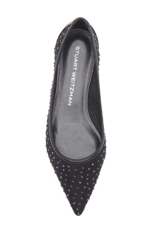 Stuart Weitzman Emilia Mesh Flat In Black