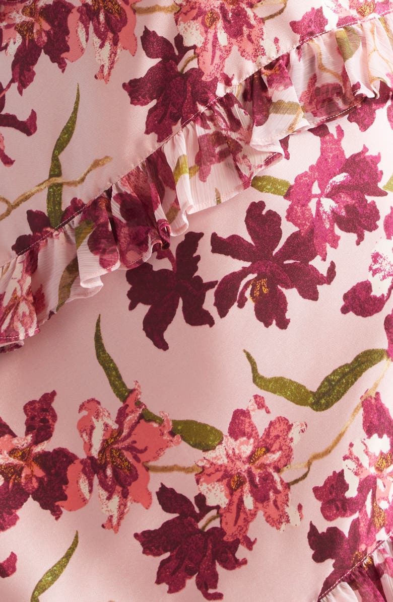 Cinq à Sept Trailing Hibiscus Maxi Dress, Alternate, color, Blush Petal Multi