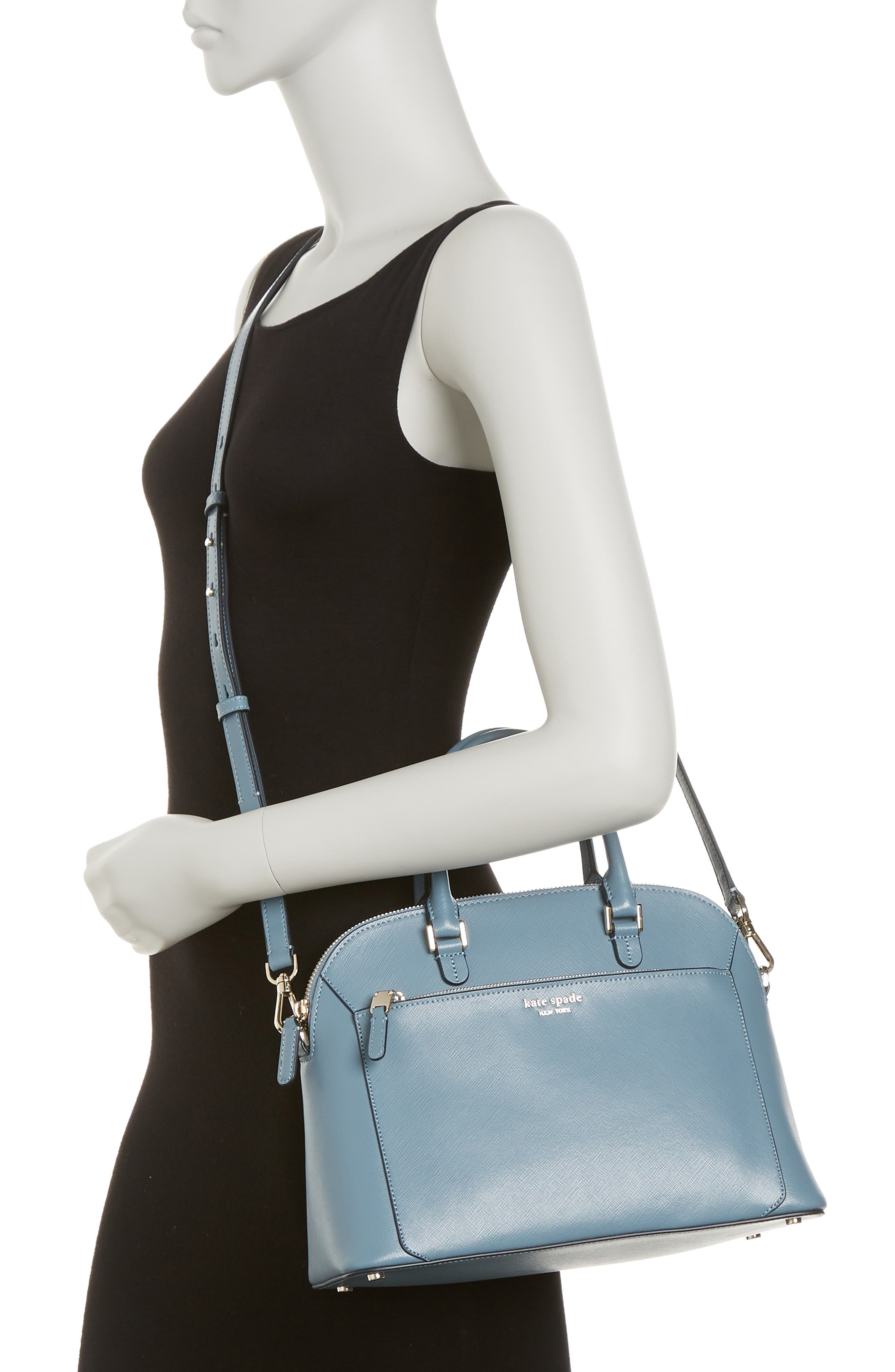 Kate Spade New York medium louise leather dome satchel, Alternate, color, 