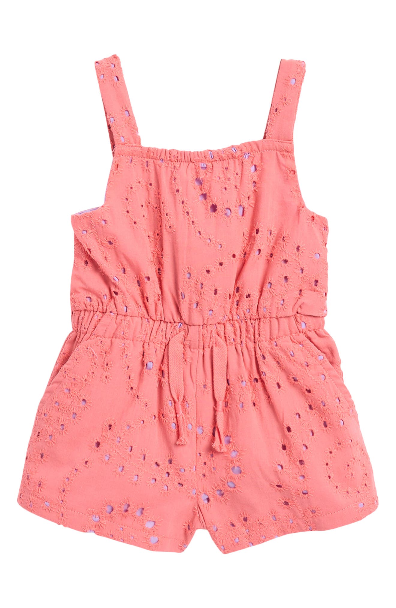 Splendid Poppy Embroidered Cotton Romper