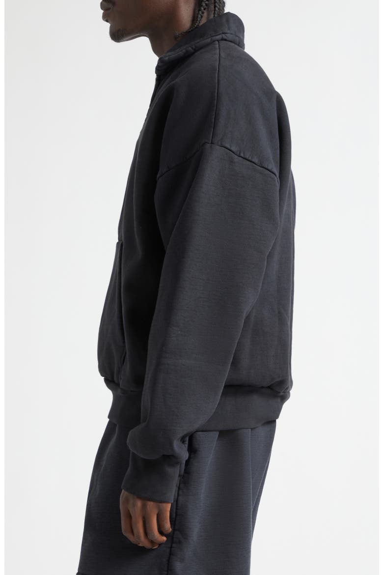 Cotton Half Zip Pullover, Alternate, color, BLACK