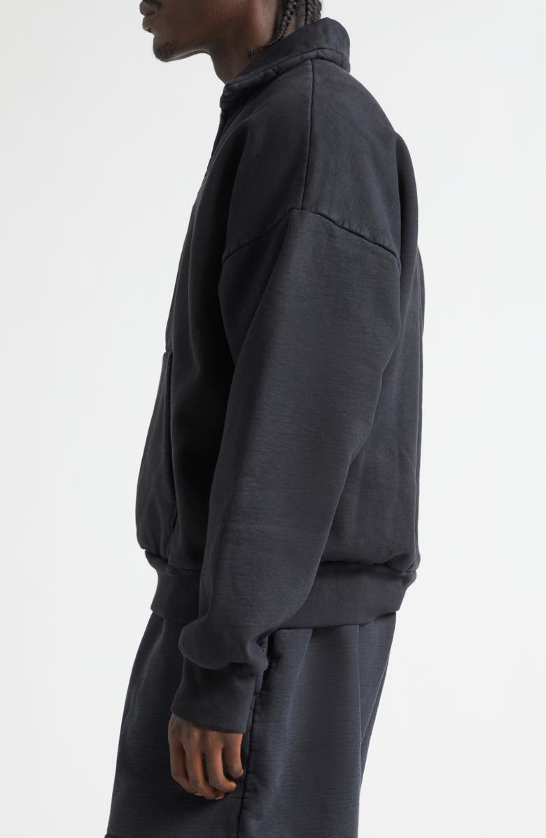 Fear of God Cotton Half Zip Pullover, Alternate, color, Black