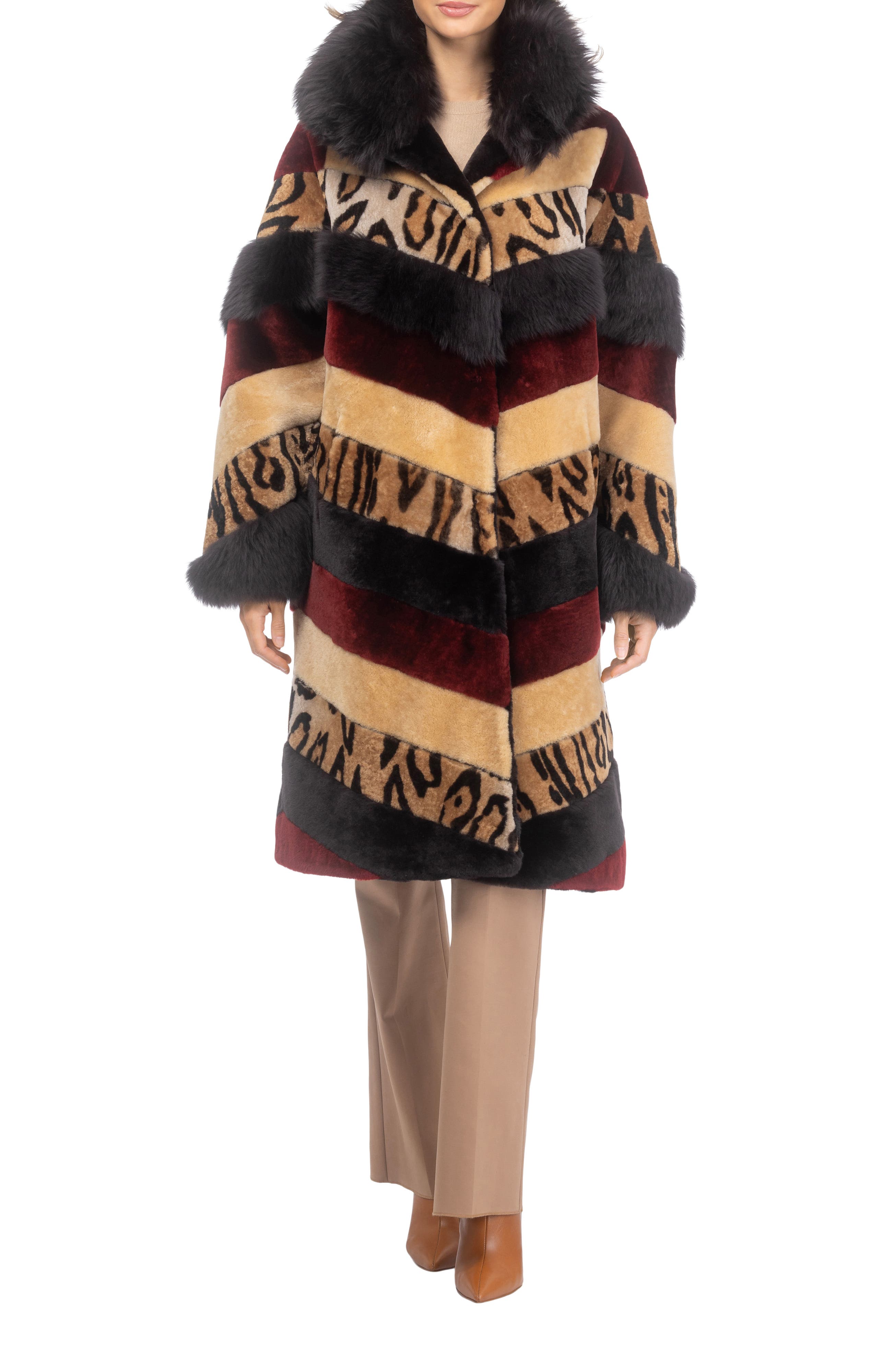 Genuine Shearling And Genuine Shearling Short Coat