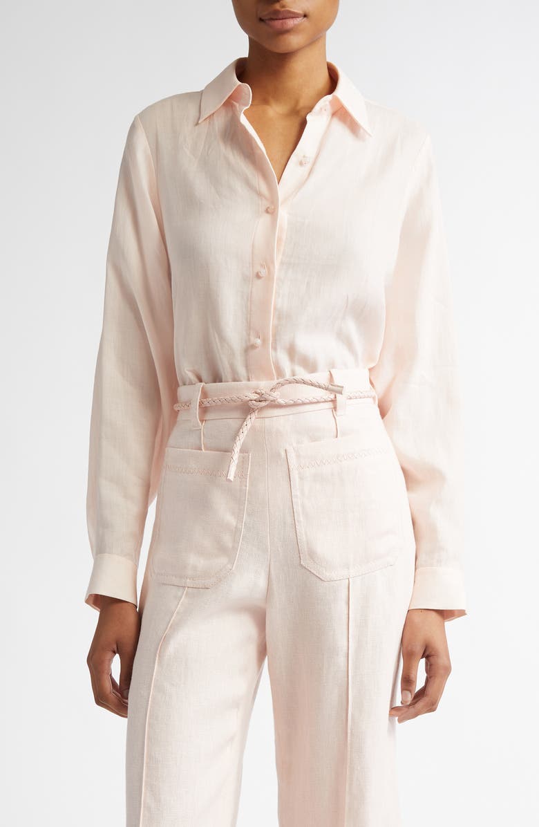 Zimmermann Oversize Button-Up Shirt, Main, color, 
