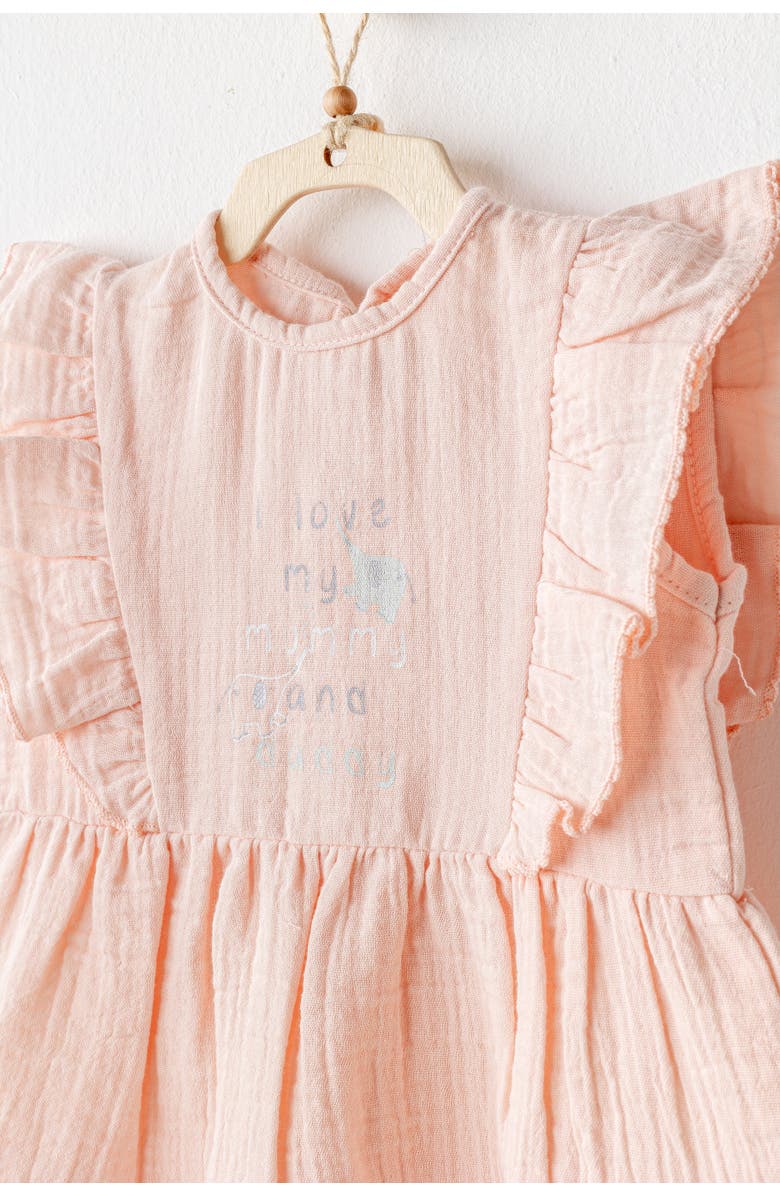 Andy Wawa Love Family Muslin Dress Band Set, Alternate, color, Salmon