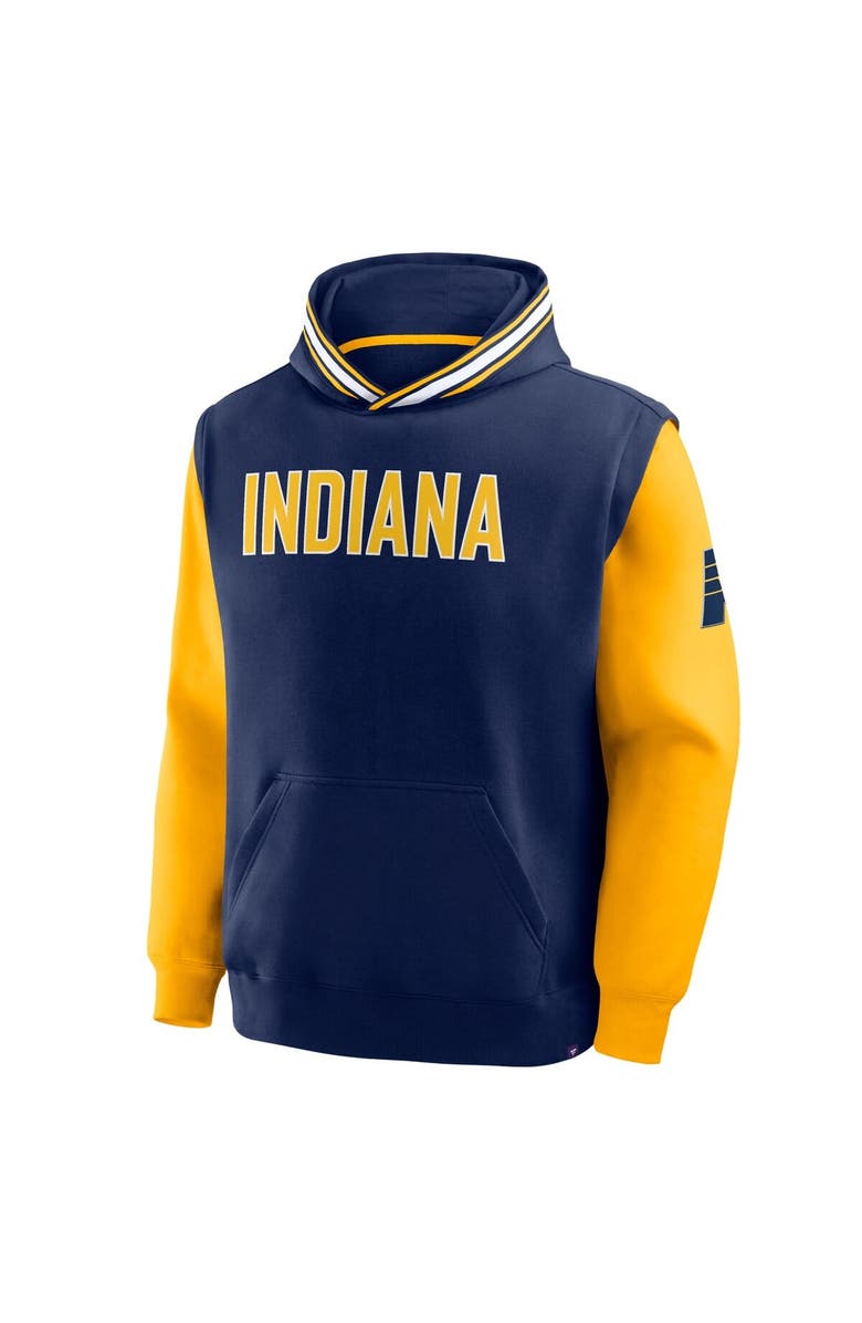 FANATICS Men's Fanatics  Navy/Gold Indiana Pacers Half Court Shot Clock Fastbreak Hoodie, Alternate, color, Navy