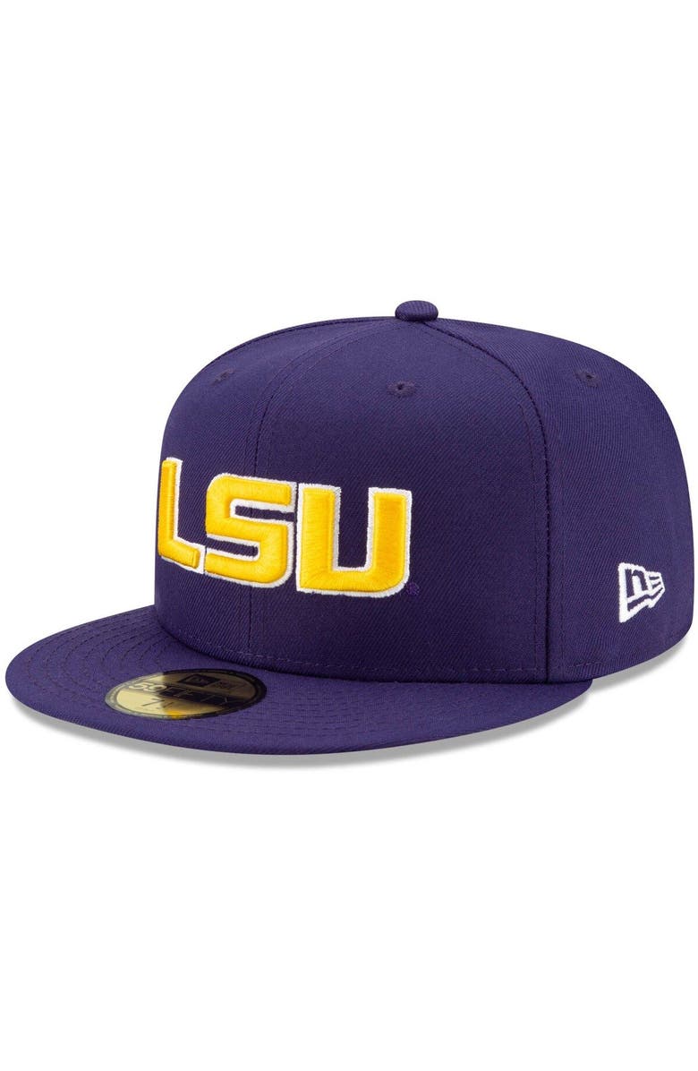 New Era Men's New Era Purple LSU Tigers Basic 59FIFTY Team Fitted Hat, Alternate, color, 