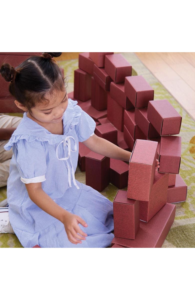 Kaplan Early Learning Company Jumbo Brick Blocks - 40 Pieces, Alternate, color, Red