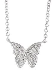 EF Collection Diamond Butterfly Pendant Necklace