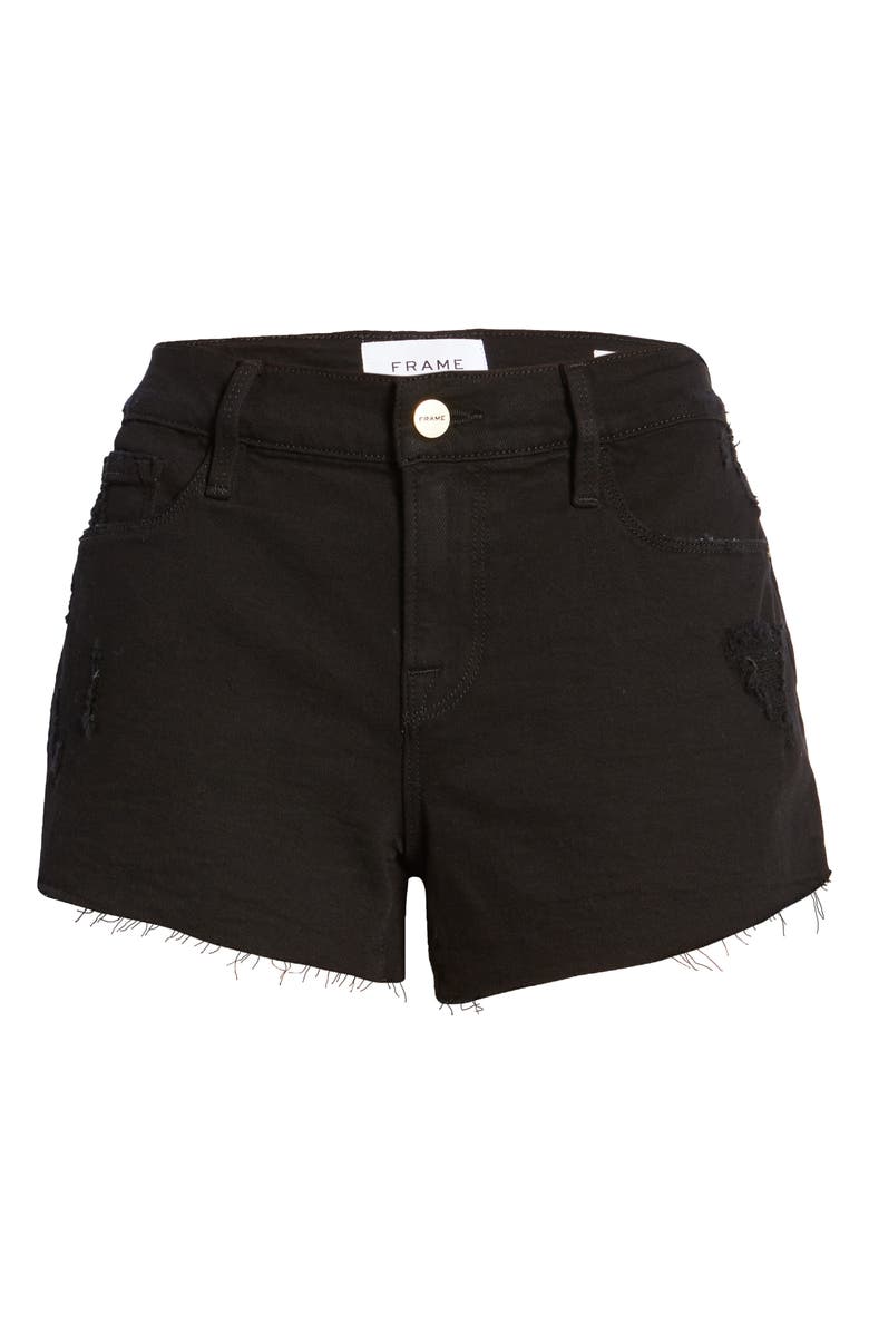 FRAME Le Cutoff Tulip Hem Denim Shorts, Alternate, color,